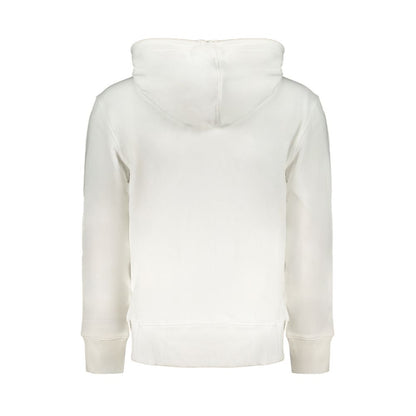 White Cotton Men's Hooded Sweater