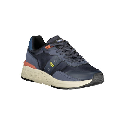 Blu Polyurethane Men Sneaker