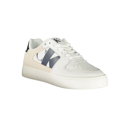 White Polyurethane Women Sneaker