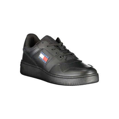 Black Leather Men Sneaker