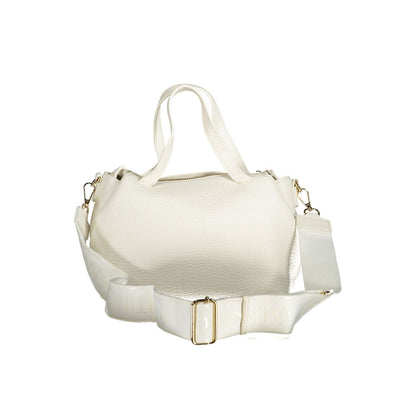 Bianco Polyurethane Woman Handbag