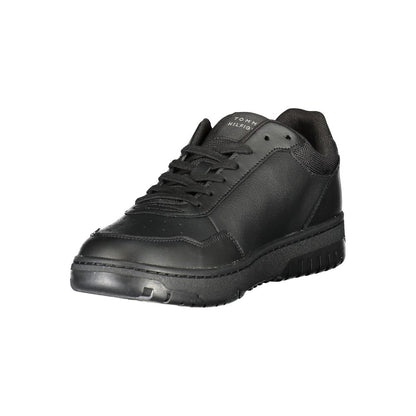 Black Leather Men Sneaker