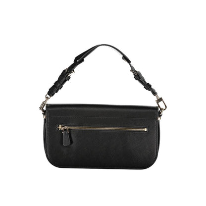 Black Polyurethane Women Handbag