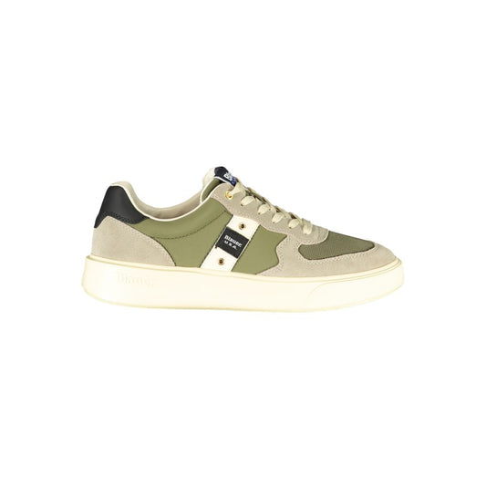 Green Leather Men Sneaker