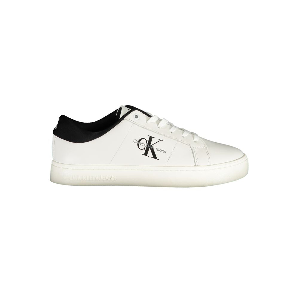 White Polyurethane Men's Sneaker