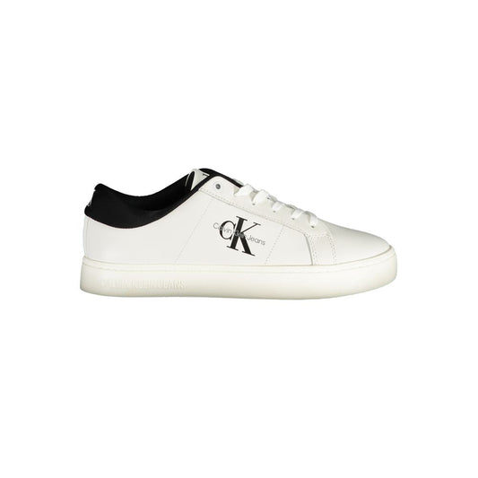 White Polyurethane Men's Sneaker