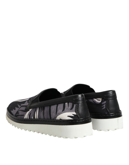 Black Tropical Slip On Men Sneakers Shoes