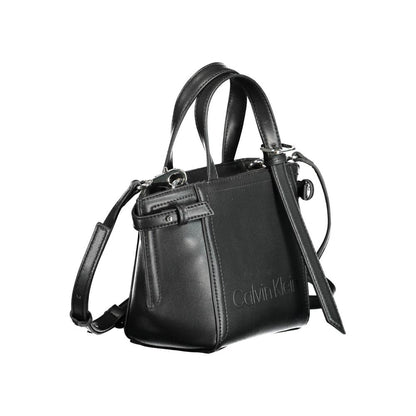 Black Polyester Handbag
