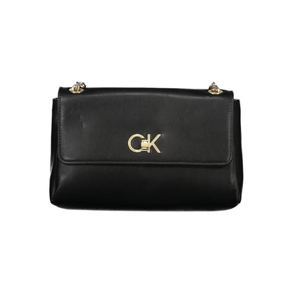 Black Polyester Women Shoulder Bag