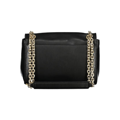 Black Polyester Women Shoulder Bag