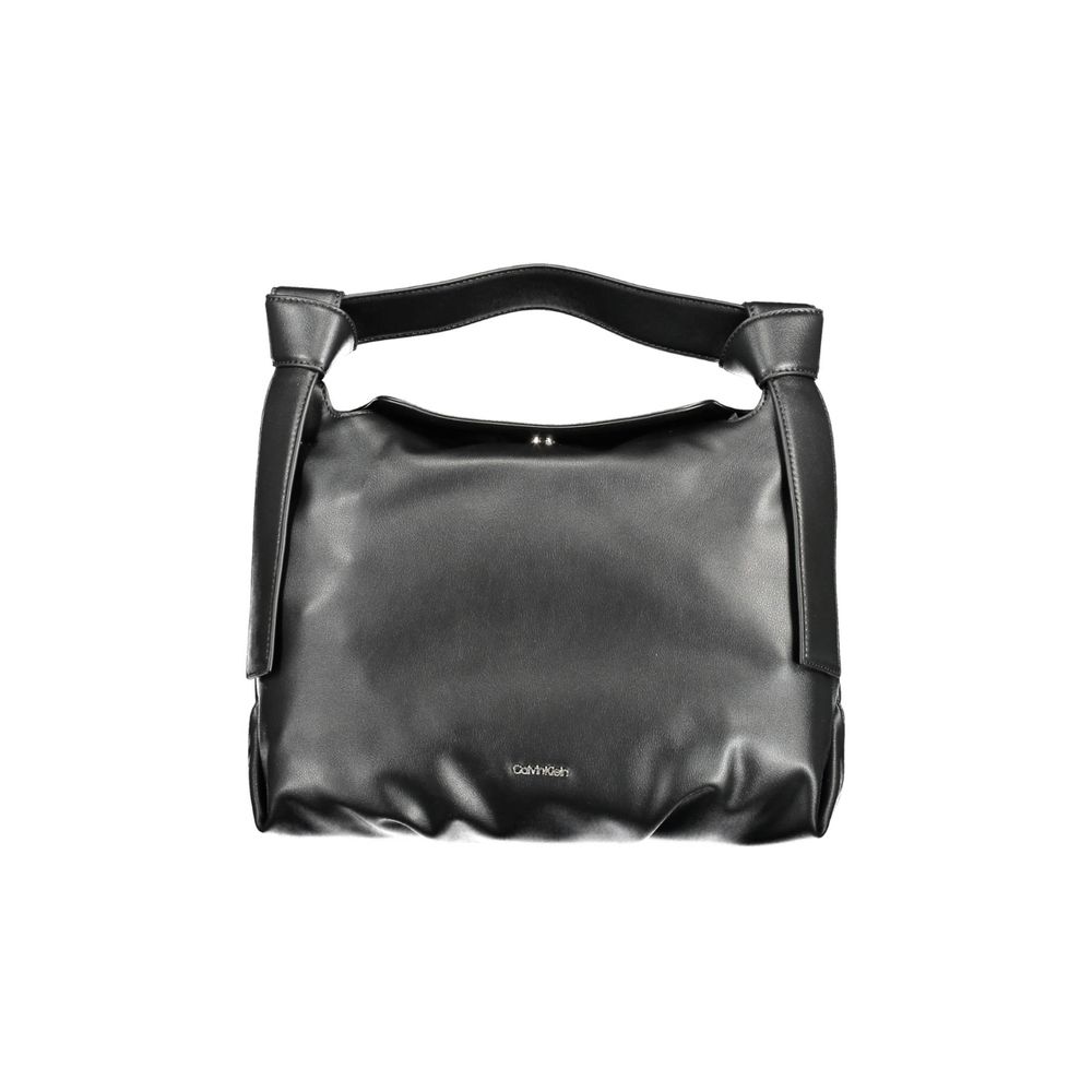 Black Polyester Women's Handbag
