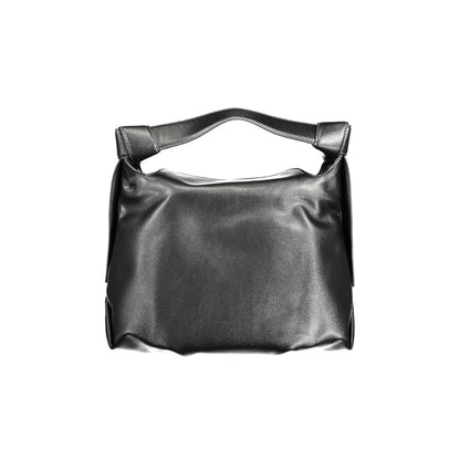 Black Polyester Women's Handbag