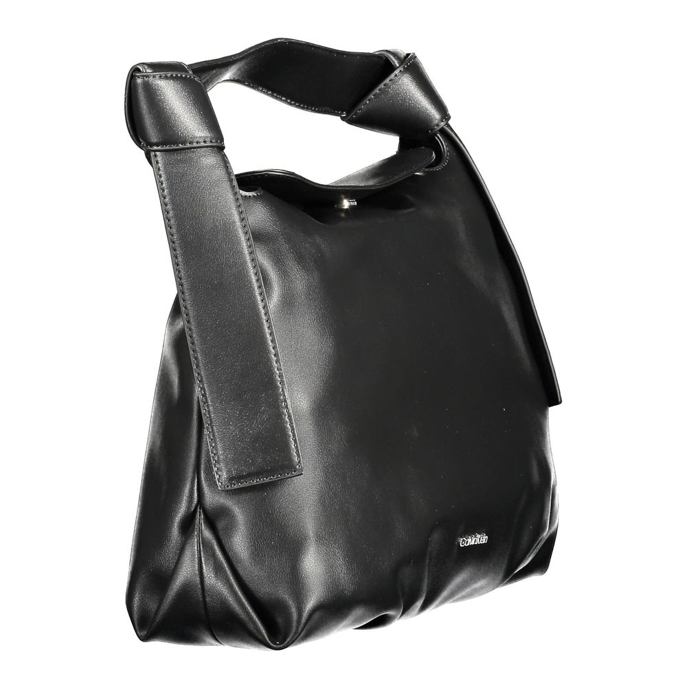 Black Polyester Women's Handbag