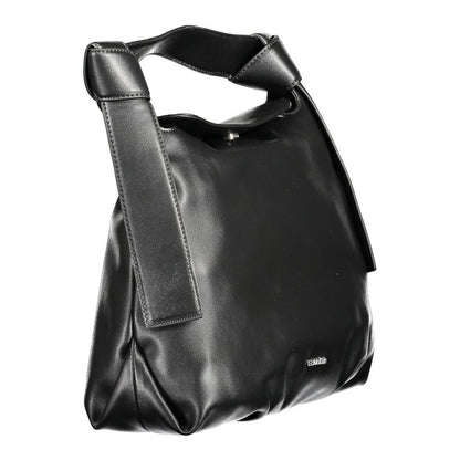Black Polyester Women's Handbag