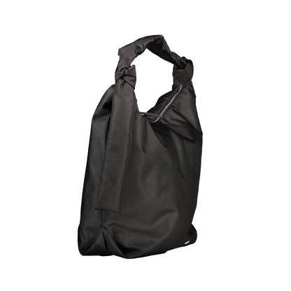 Black Polyester Women's Shoulder Bag