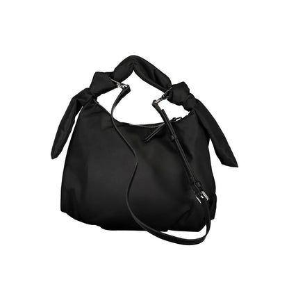 Black Polyester Women's Handbag