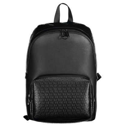 Black Polyester Men's Backpack