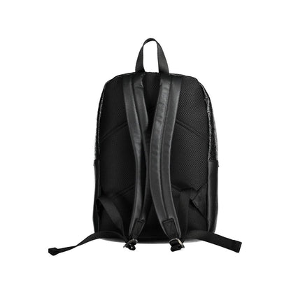 Black Polyester Men's Backpack