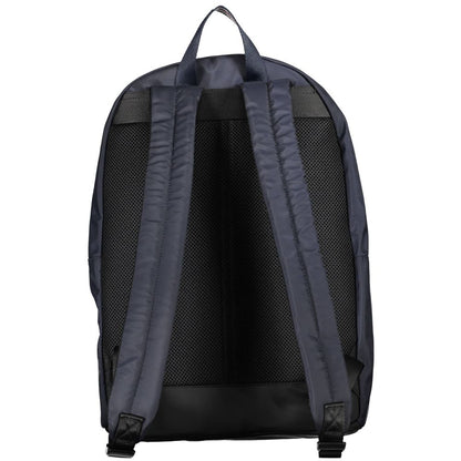 Blue Polyester Men Backpack