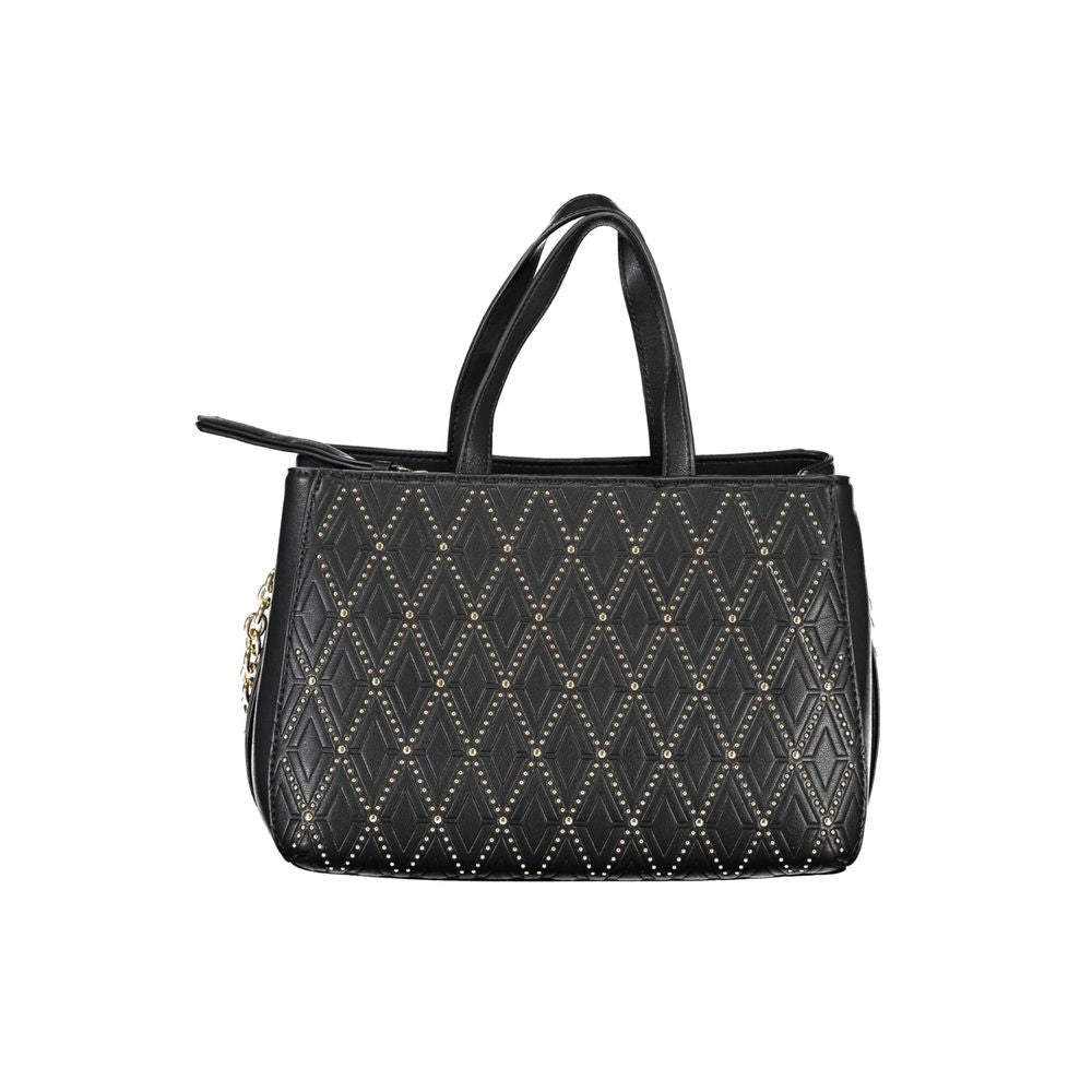 Black Polyurethane Women Handbag