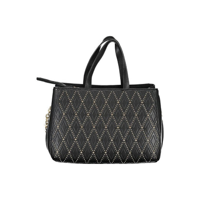 Black Polyurethane Women Handbag