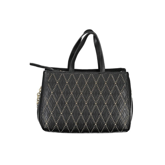 Black Polyurethane Women Handbag