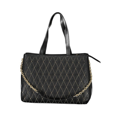 Black Polyurethane Women Handbag
