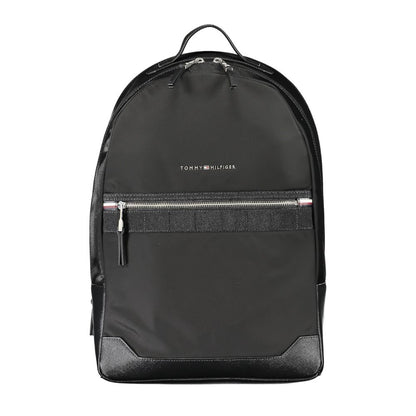 Black Polyester Men's Backpack