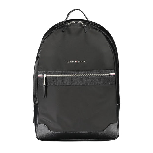 Black Polyester Men's Backpack