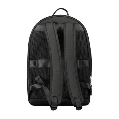 Black Polyester Men's Backpack