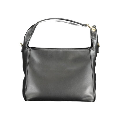 Black Polyurethane Women Handbag