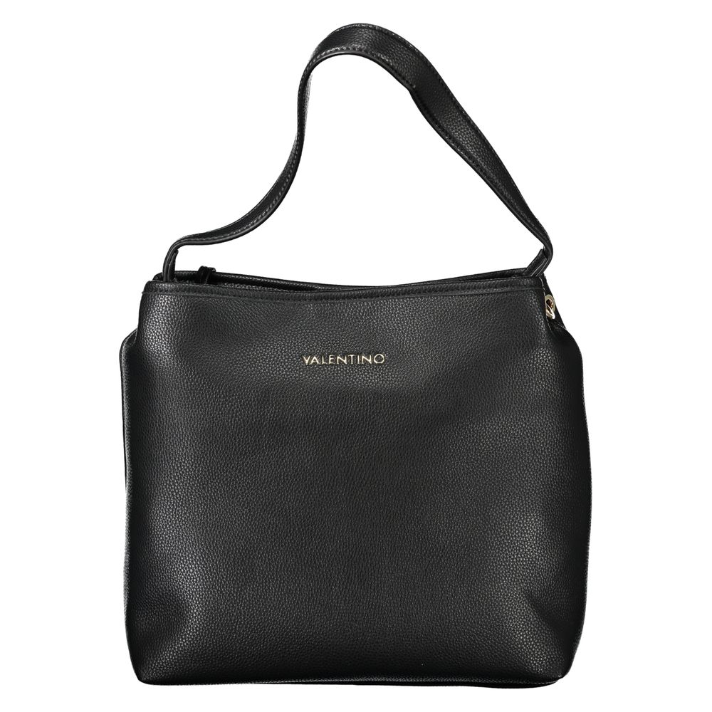 Black Polyurethane Women Handbag