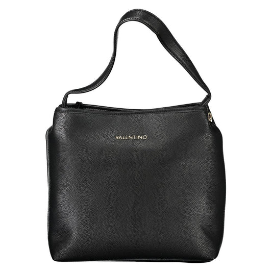 Black Polyurethane Women Handbag