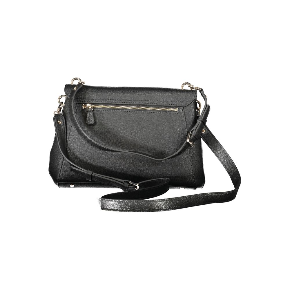 Black Polyurethane Women Handbag