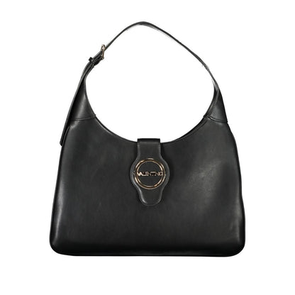 Black Polyurethane Women Handbag