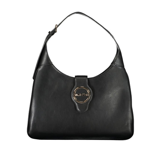 Black Polyurethane Women Handbag