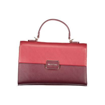 Red Polyurethane Women Handbag