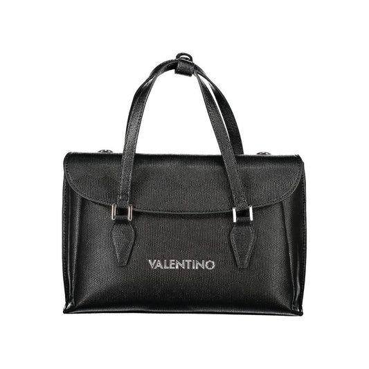 Black Polyurethane Women Handbag