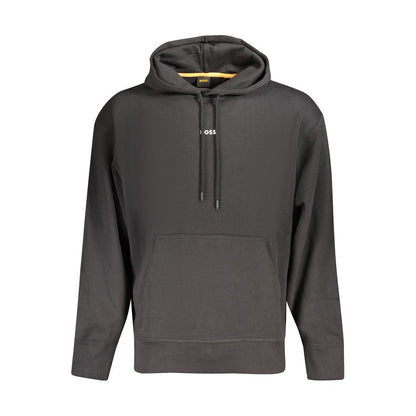 Black Cotton Men's Hoodie