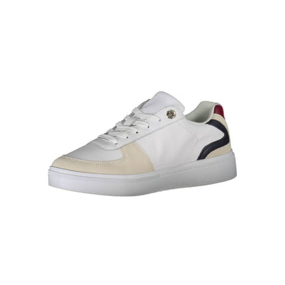 White Polyester Women Sneaker