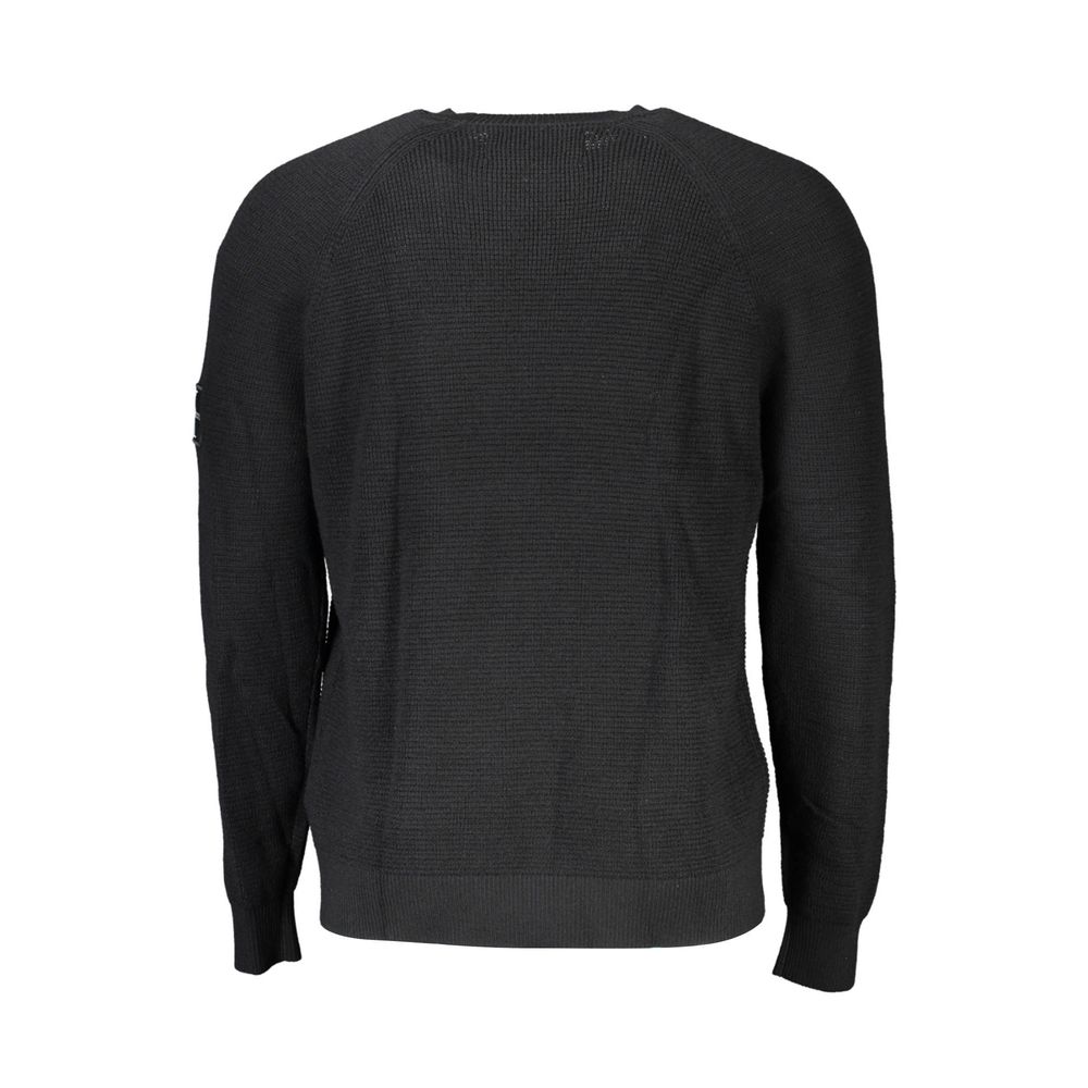Black Wool Mens Sweater