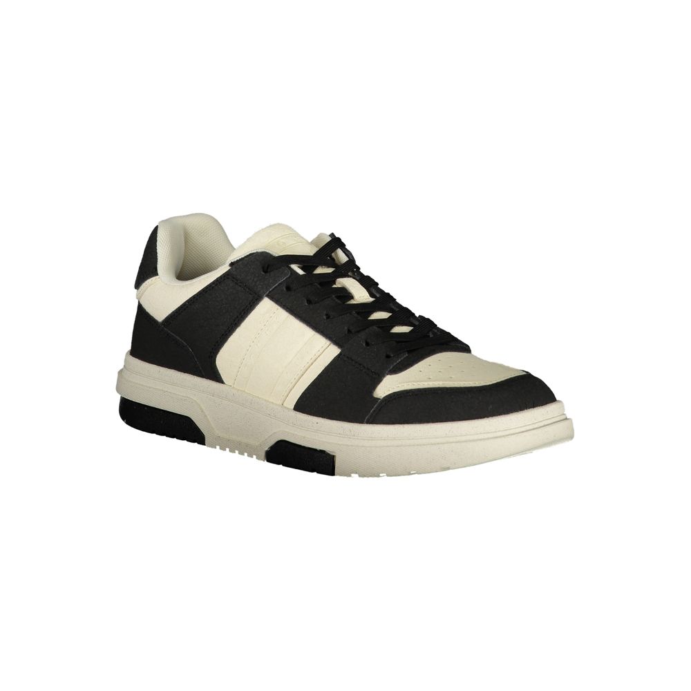 Black Polyester Men's Sneaker