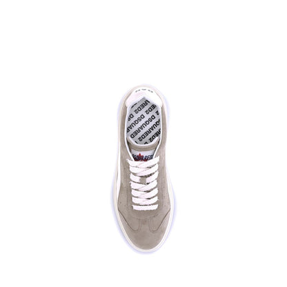 Beige Calf Leather Bos Taurus Low Top Sneakers