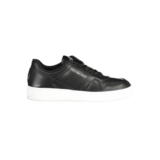 Black Polyester Mens Sneaker