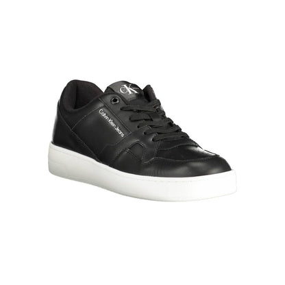 Black Polyester Mens Sneaker