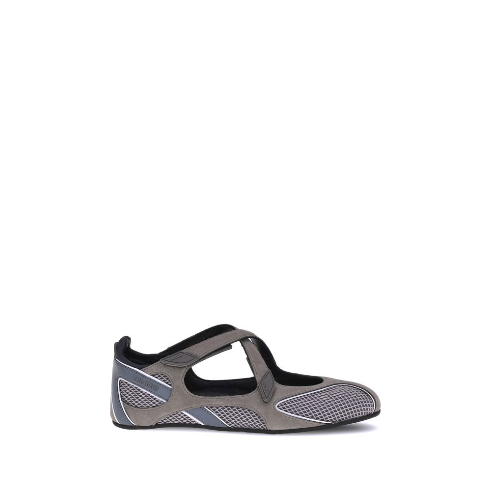 Gray Polyethylene Ballet Flats