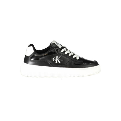 Black Polyurethane Women Sneaker