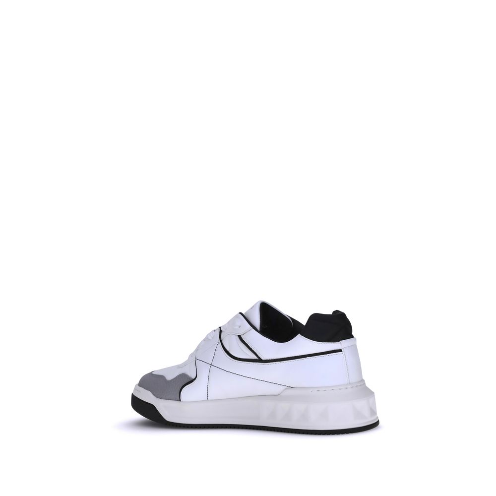 White Calf Leather Bos Taurus Low Top Sneakers