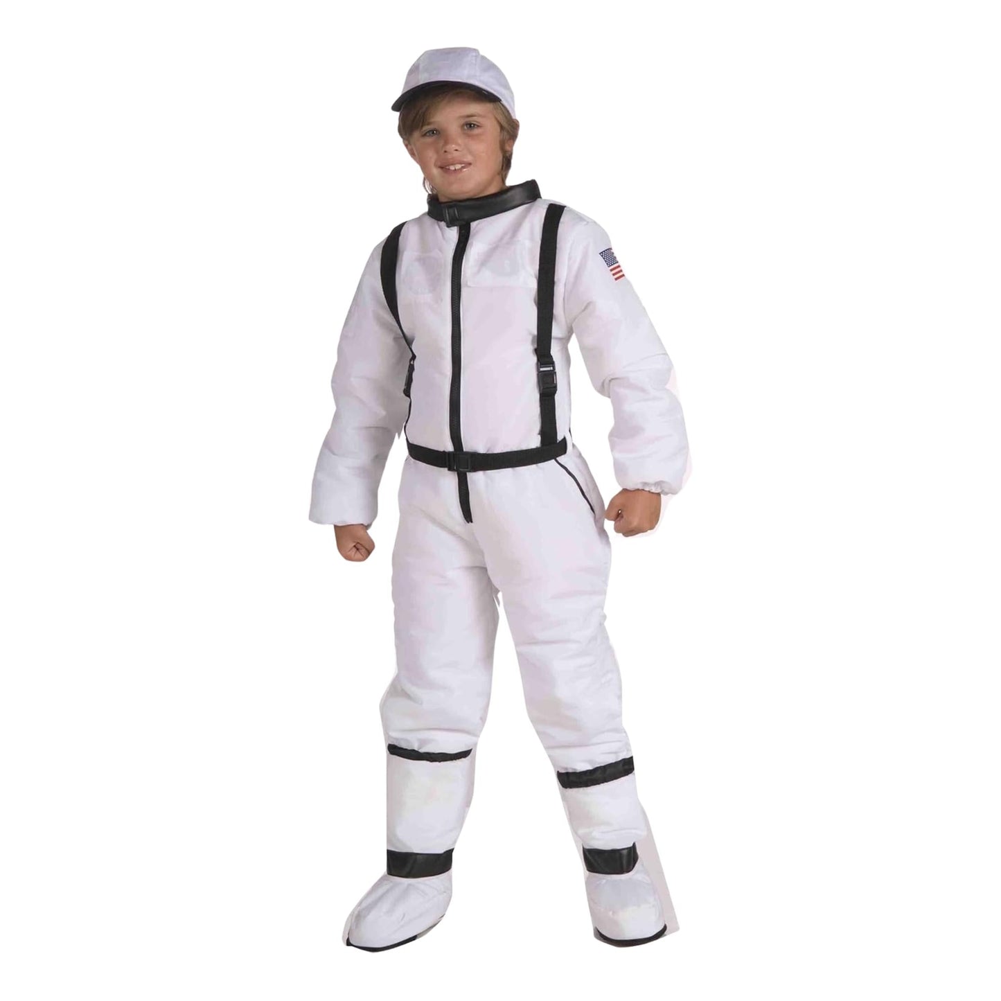 Space Explorer White Jumpsuit Astronaut Child Costume Medium