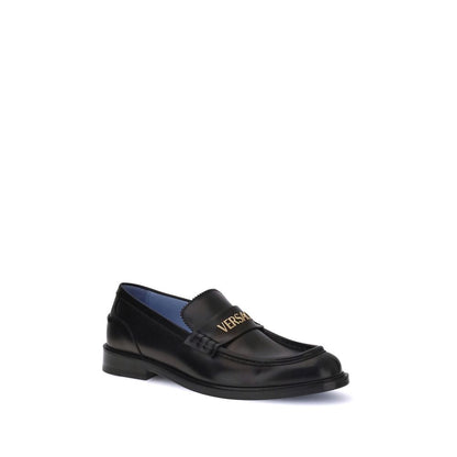 Black Calf Leather Bos Taurus Slip-On Loafers